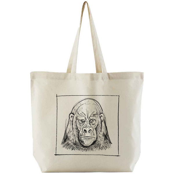 Gary Sketch Tote Bag Natural Canvas